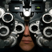photo of someone getting vision checked