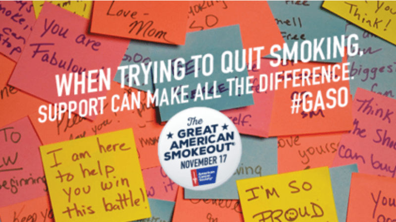 When trying to quit smoking, support can make all the difference Great American Smokeout